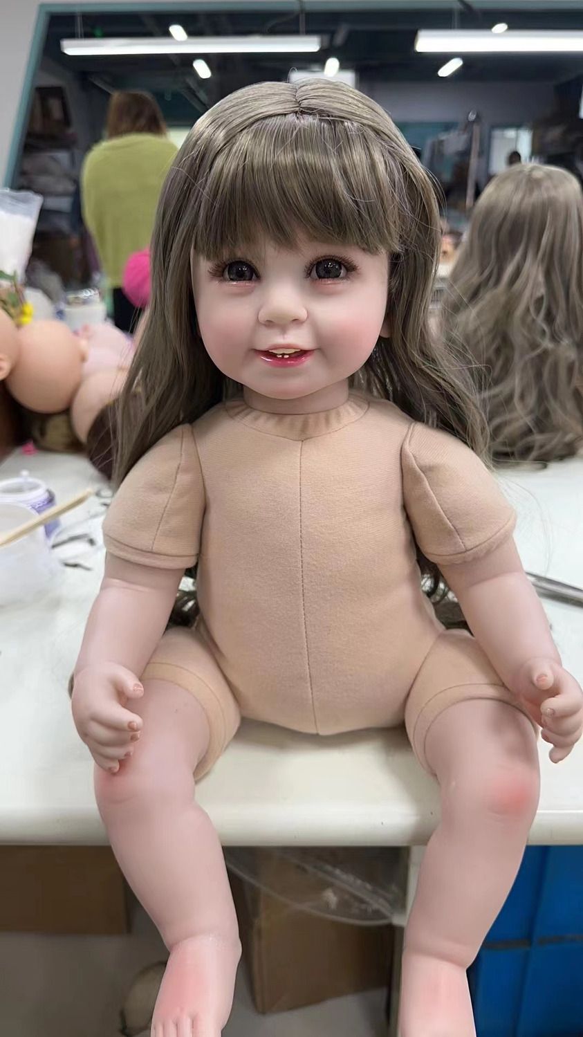 Doll simulation baby baby reborn six teeth cute little girl does not contain clothes can be freely changed