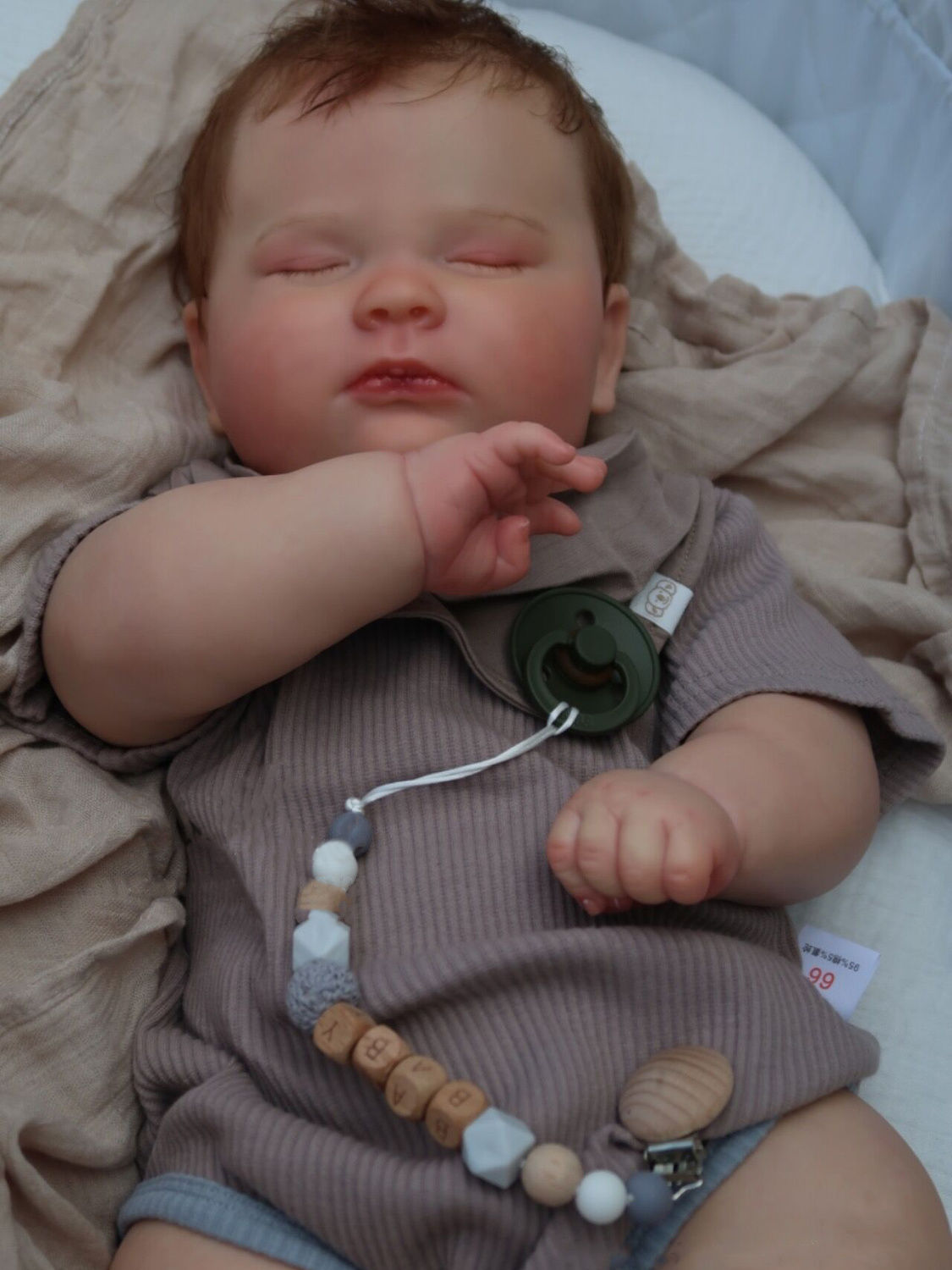 High-end simulation doll with hand-made hair transplant and venous blood, 50cm cotton body and soft rubber head and limbs, suitable for teaching and collecting baby toys.