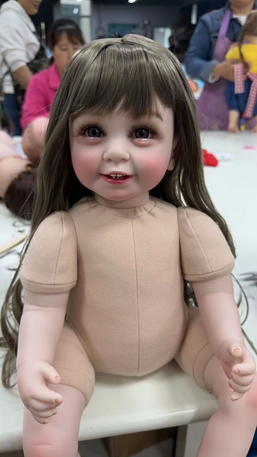 Doll simulation baby baby reborn six teeth cute little girl does not contain clothes can be freely changed