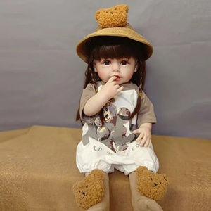 newborn reborn dolls, full plastic body,  washable, soft and realistic girl play house toys, girl's birthday gift, emotional companionship toys