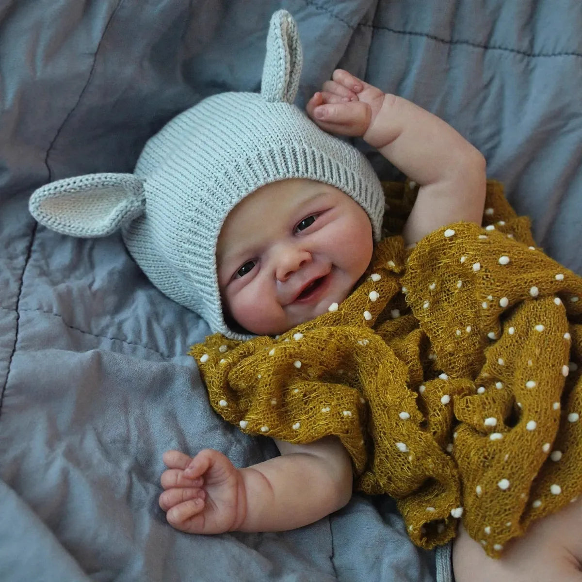 9-inch handmade simulation doll reborn baby vivienne baby soft rubber doll