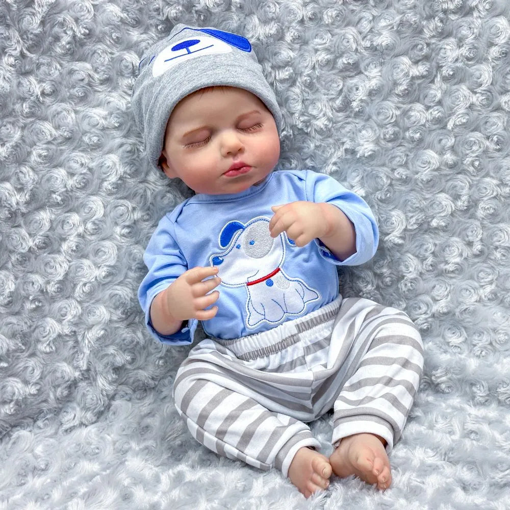 50cm realistic newborn dress-up doll! 3D high-color skin, soft vinyl, washable, perfect for gifts and collections!