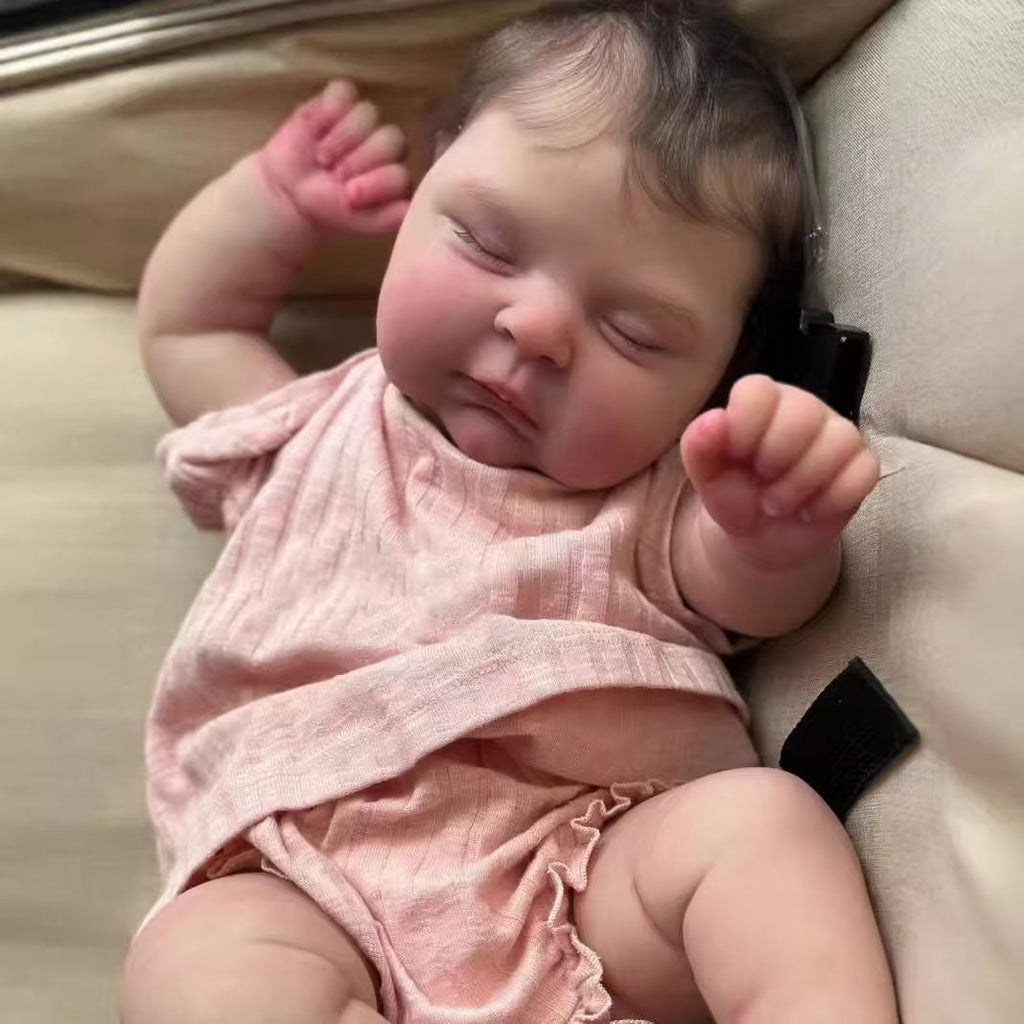 reborn doll hand-made hair transplant venous blood 50cm cotton body and soft rubber head and limbs suitable collecting baby toys