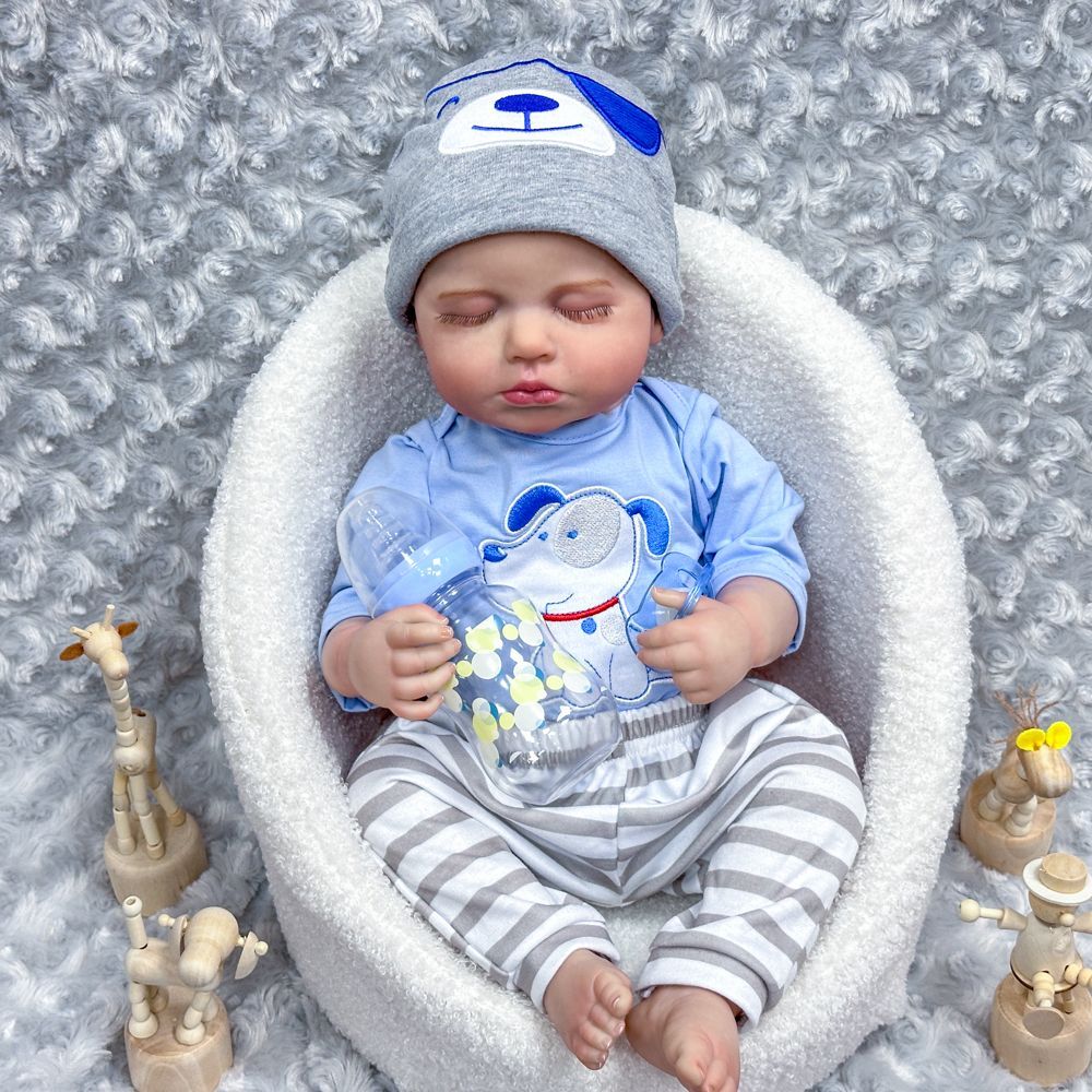 50cm realistic newborn dress-up doll! 3D high-color skin, soft vinyl, washable, perfect for gifts and collections!