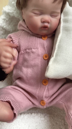 Ultra-Realistic Baby Doll with Implanted Hair - Lifelike Cuddle Toy for Girls, Emotional Companion Gift