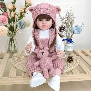 newborn reborn dolls, full plastic body,  washable, soft and realistic girl play house toys, girl's birthday gift, emotional companionship toys