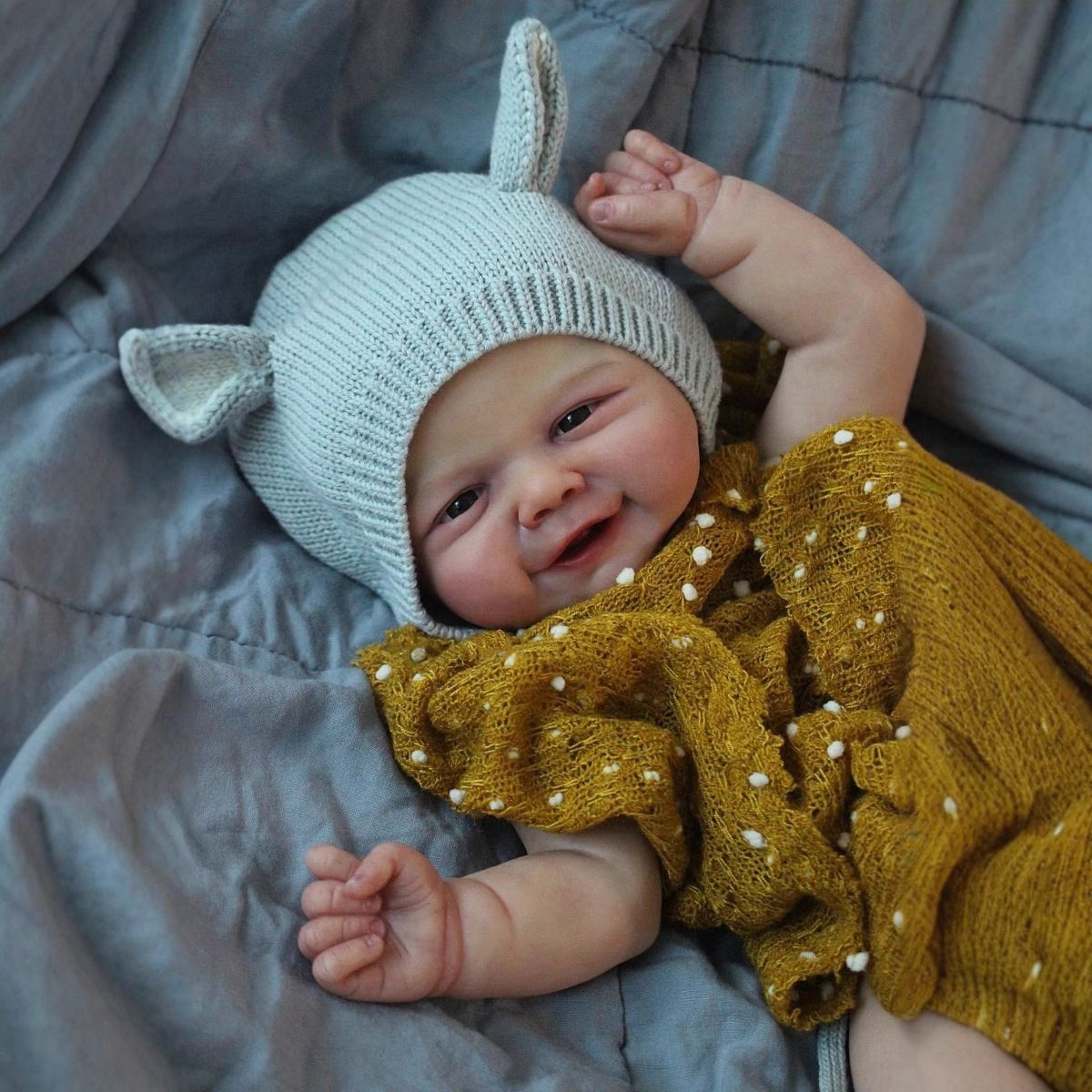 9-inch handmade simulation doll reborn baby vivienne baby soft rubber doll