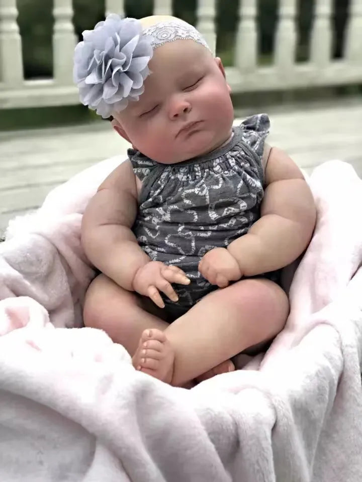 50cm reborn doll with cotton body, simulated veins and a hairpiece Collectible