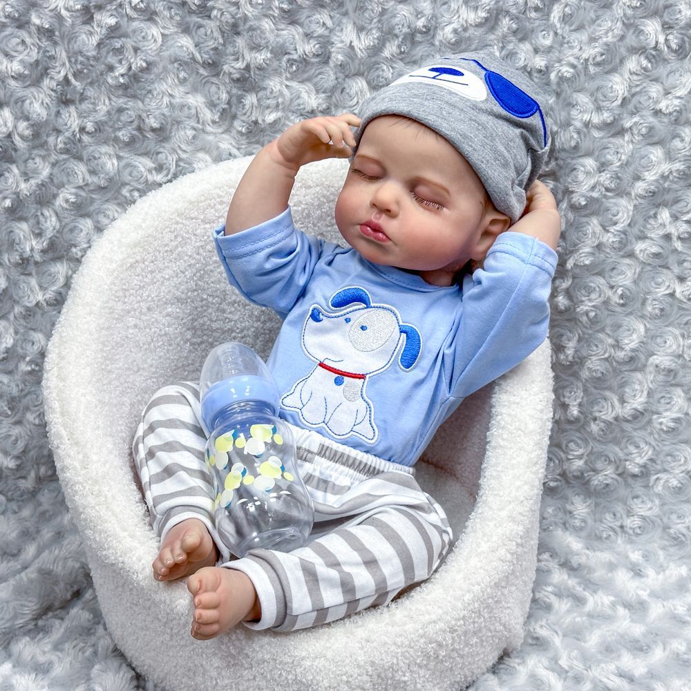50cm realistic newborn dress-up doll! 3D high-color skin, soft vinyl, washable, perfect for gifts and collections!