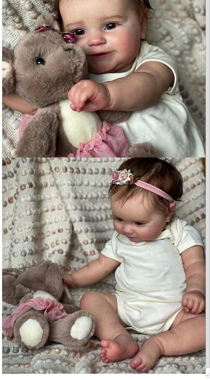 reborn doll hand-made hair transplant venous blood 50cm cotton body and soft rubber head and limbs suitable collecting baby toys