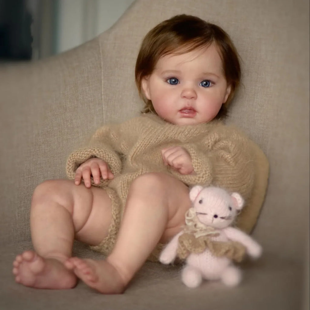 Reborn Doll Andy 3D High Color 50cm Cotton Body Hair Transplant Simulation Baby Venous Blood Threads Clearly Visible