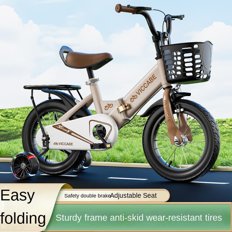 Children's Bicycle for 2-3 5 6 9 Years Old Foldable Baby Car Middle Big Bicycle