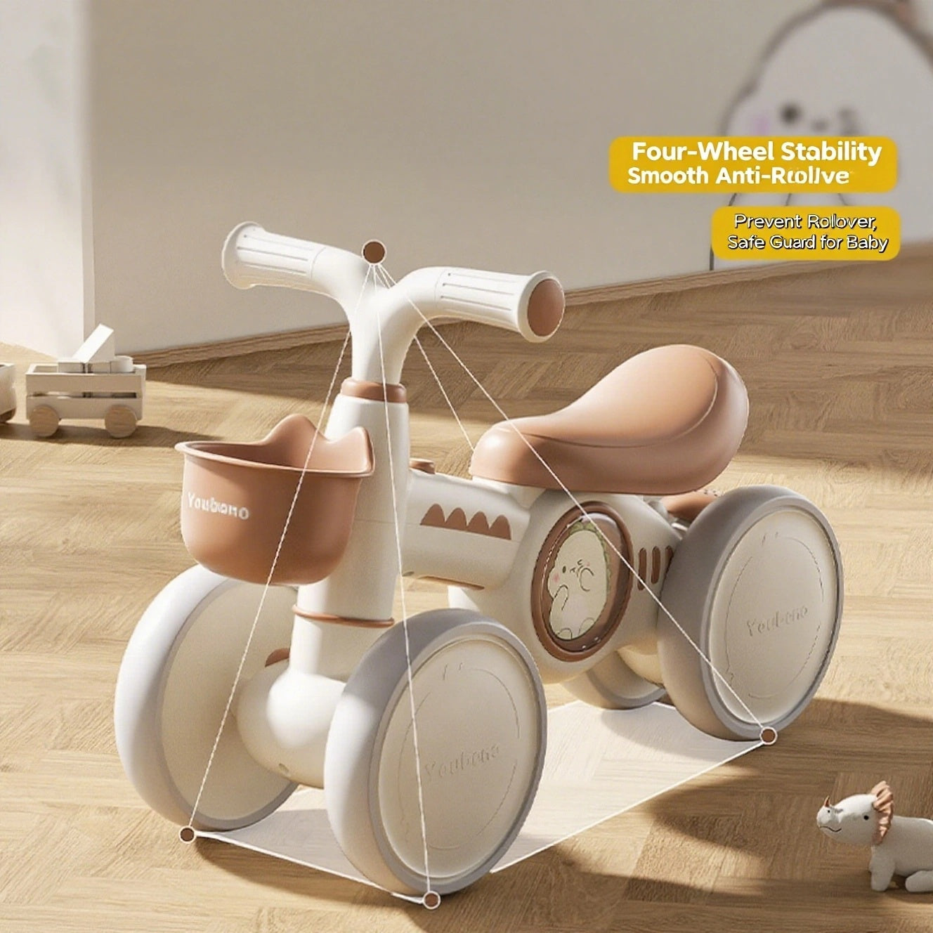 Children's balance car 1-3 years old baby no pedal yo-yo car new infant and toddler entry four-wheeled learning to walk scooter