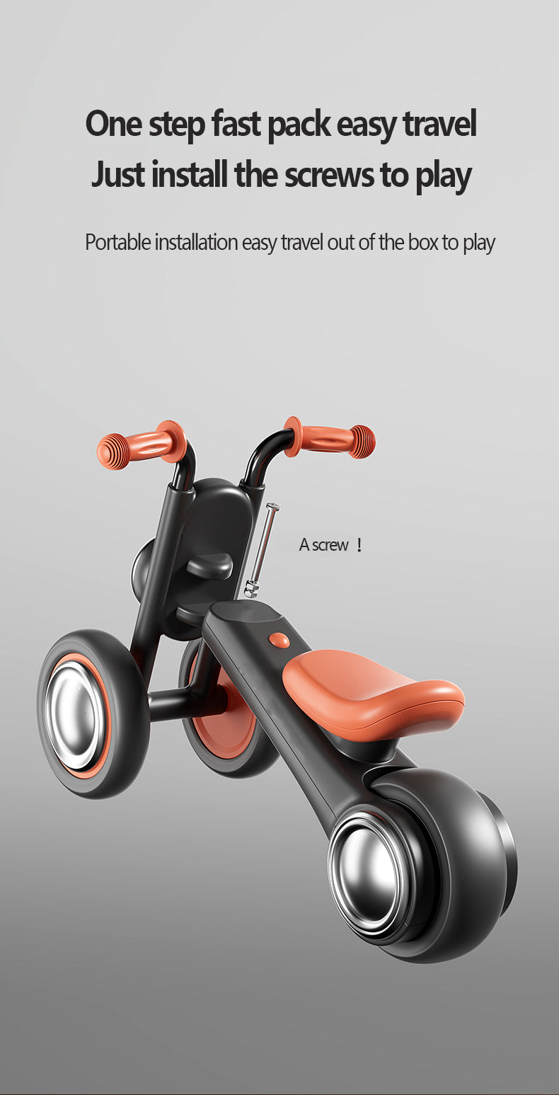 Children's Balance Baby Crown Prince Harley Three Wheel Walking Beginner Baby Sliding Pedestrian Car Anti rollover