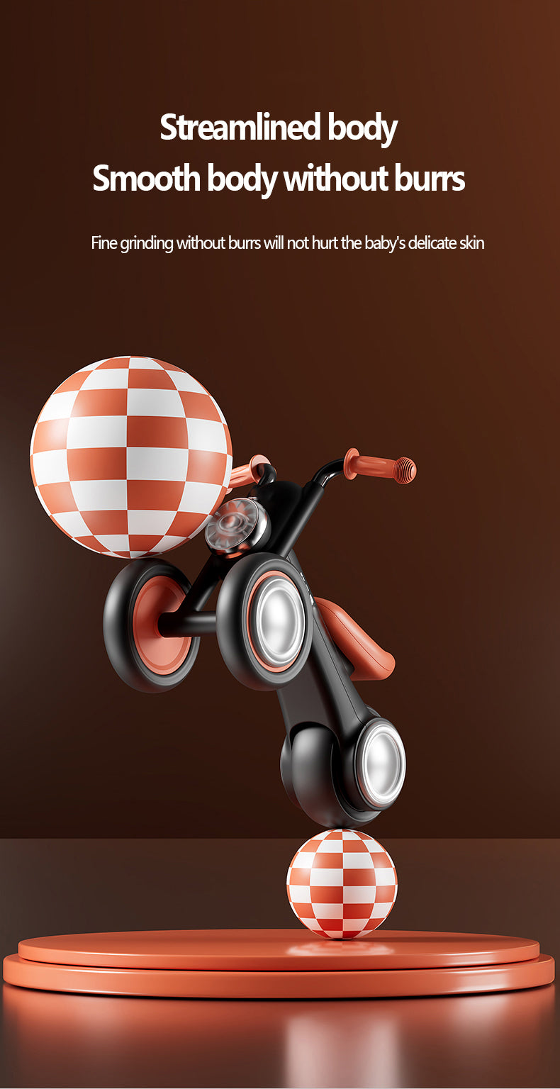 Children's Balance Baby Crown Prince Harley Three Wheel Walking Beginner Baby Sliding Pedestrian Car Anti rollover