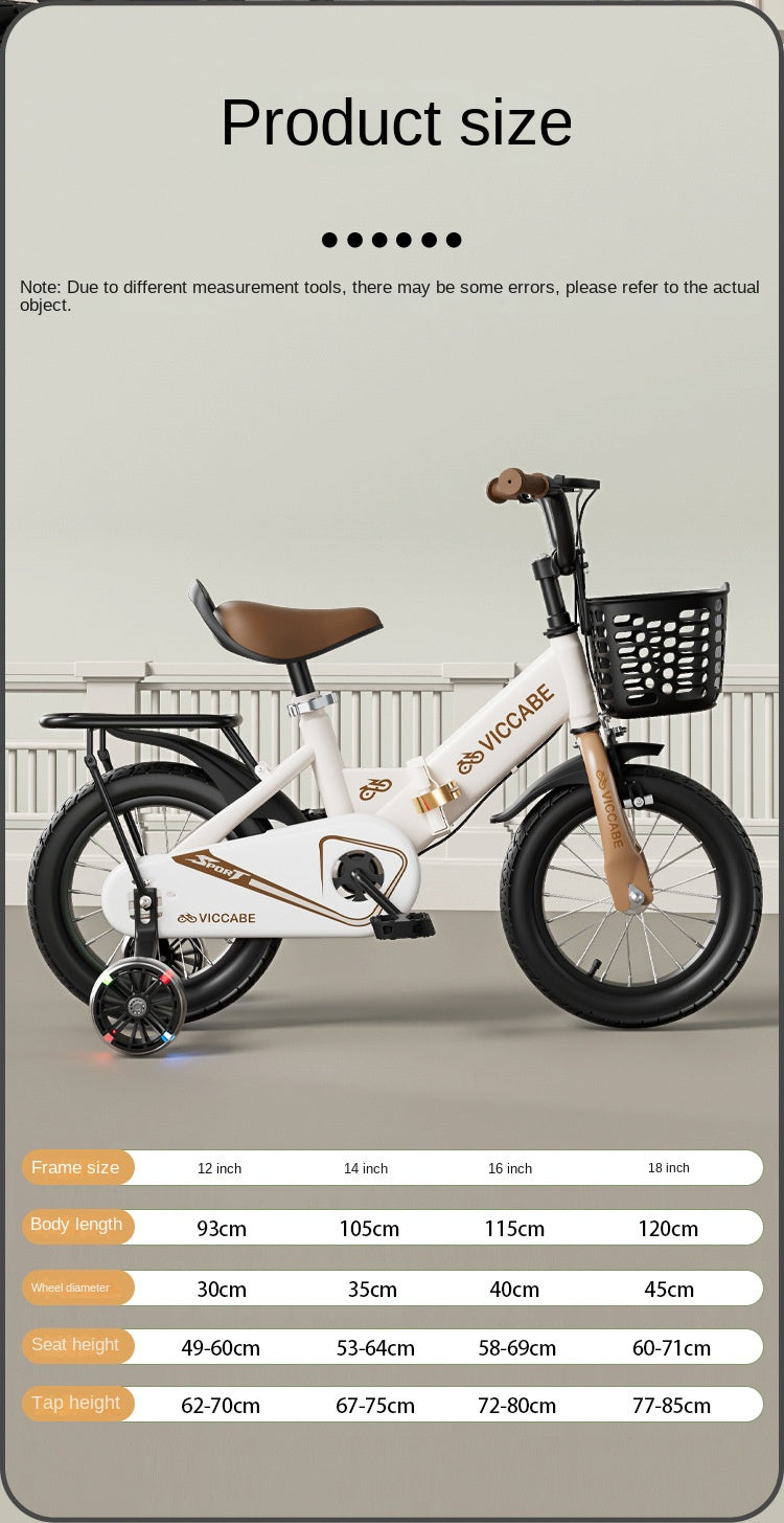 Children's Bicycle for 2-3 5 6 9 Years Old Foldable Baby Car Middle Big Bicycle