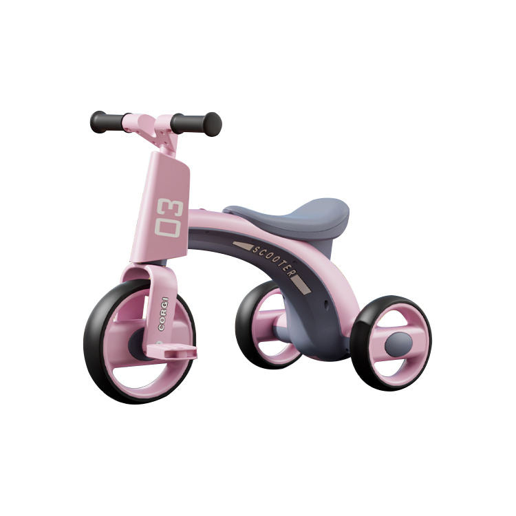 Foldable Ride on Pedal Baby Kids Tricycle Child 3 Wheel With Lights