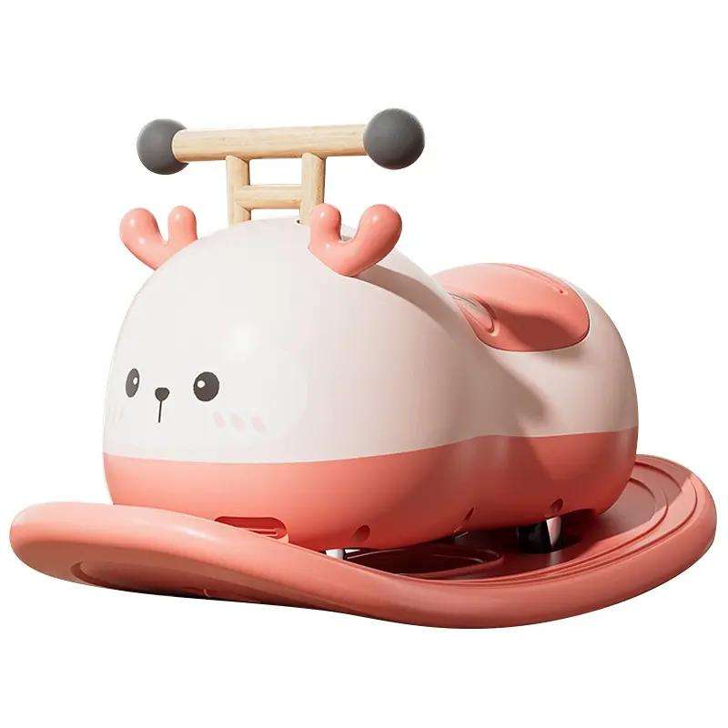 Peanut cart, 1-3 year old baby, children's anti rollover rocking cart, universal wheels, silent walking cart, multi in one sliding bike