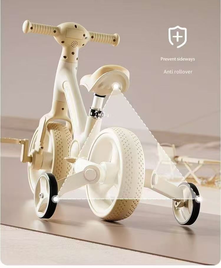 Children's multifunctional balance bike for babies aged 2-3-6, sliding pedal three in one foldable