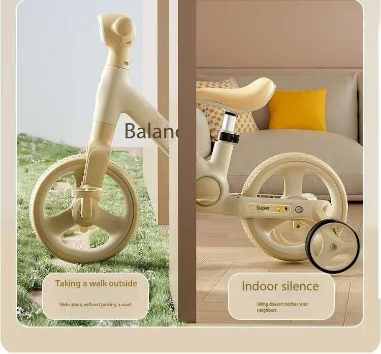 Children's multifunctional balance bike for babies aged 2-3-6, sliding pedal three in one foldable