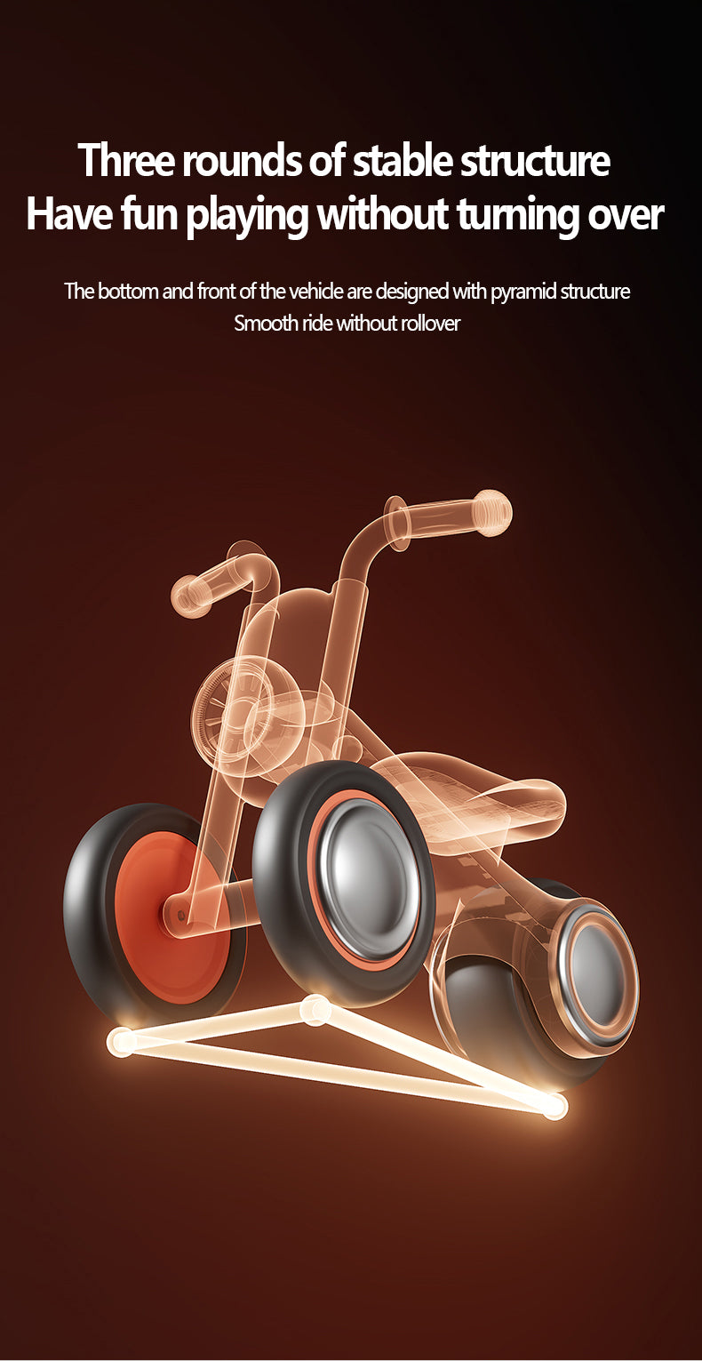 Children's Balance Baby Crown Prince Harley Three Wheel Walking Beginner Baby Sliding Pedestrian Car Anti rollover