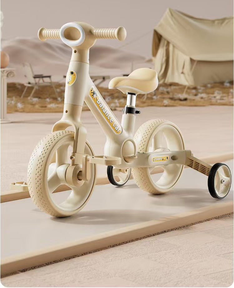Children's multifunctional balance bike for babies aged 2-3-6, sliding pedal three in one foldable