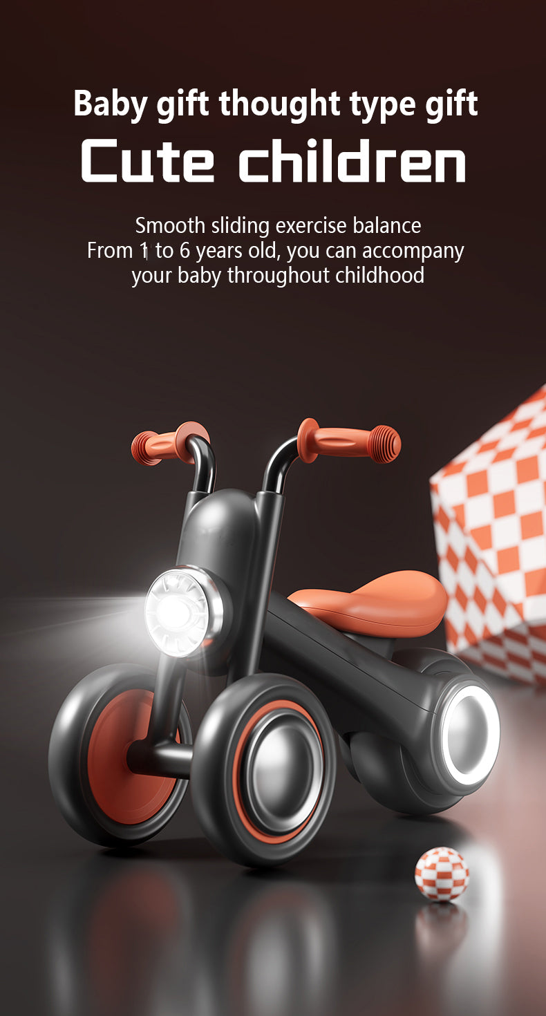 Children's Balance Baby Crown Prince Harley Three Wheel Walking Beginner Baby Sliding Pedestrian Car Anti rollover