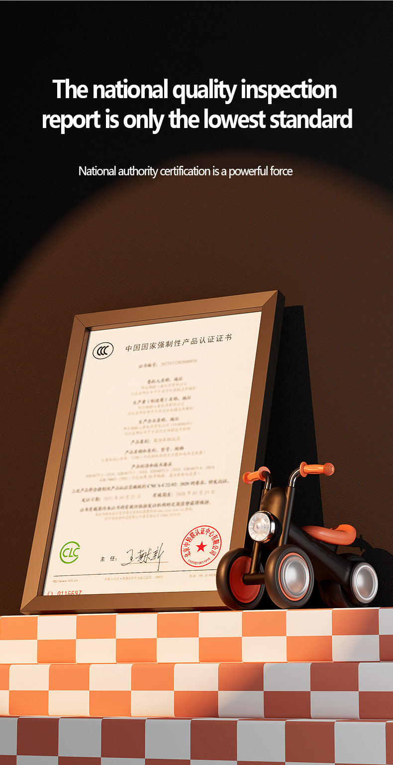 Children's Balance Baby Crown Prince Harley Three Wheel Walking Beginner Baby Sliding Pedestrian Car Anti rollover