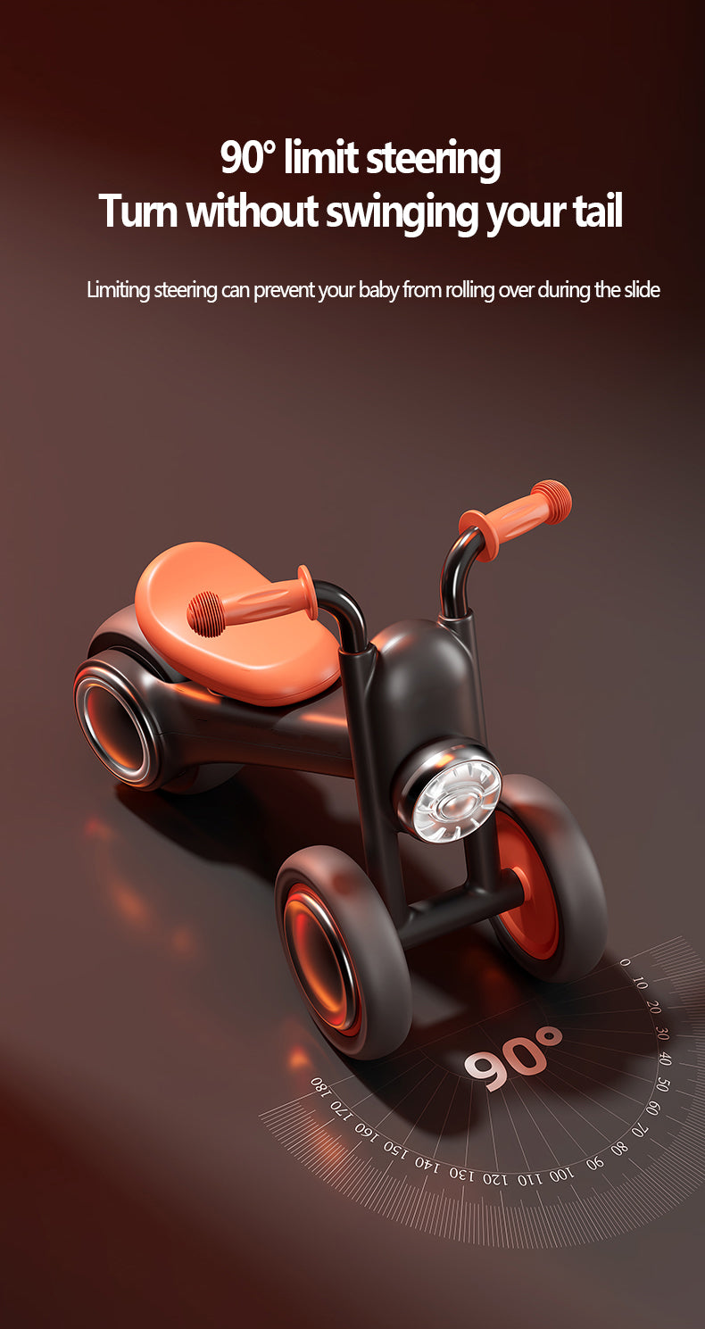 Children's Balance Baby Crown Prince Harley Three Wheel Walking Beginner Baby Sliding Pedestrian Car Anti rollover