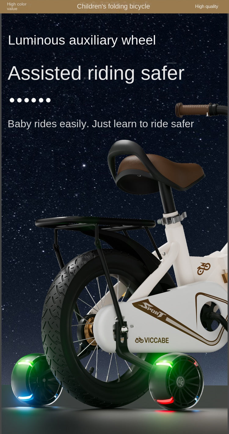 Children's Bicycle for 2-3 5 6 9 Years Old Foldable Baby Car Middle Big Bicycle