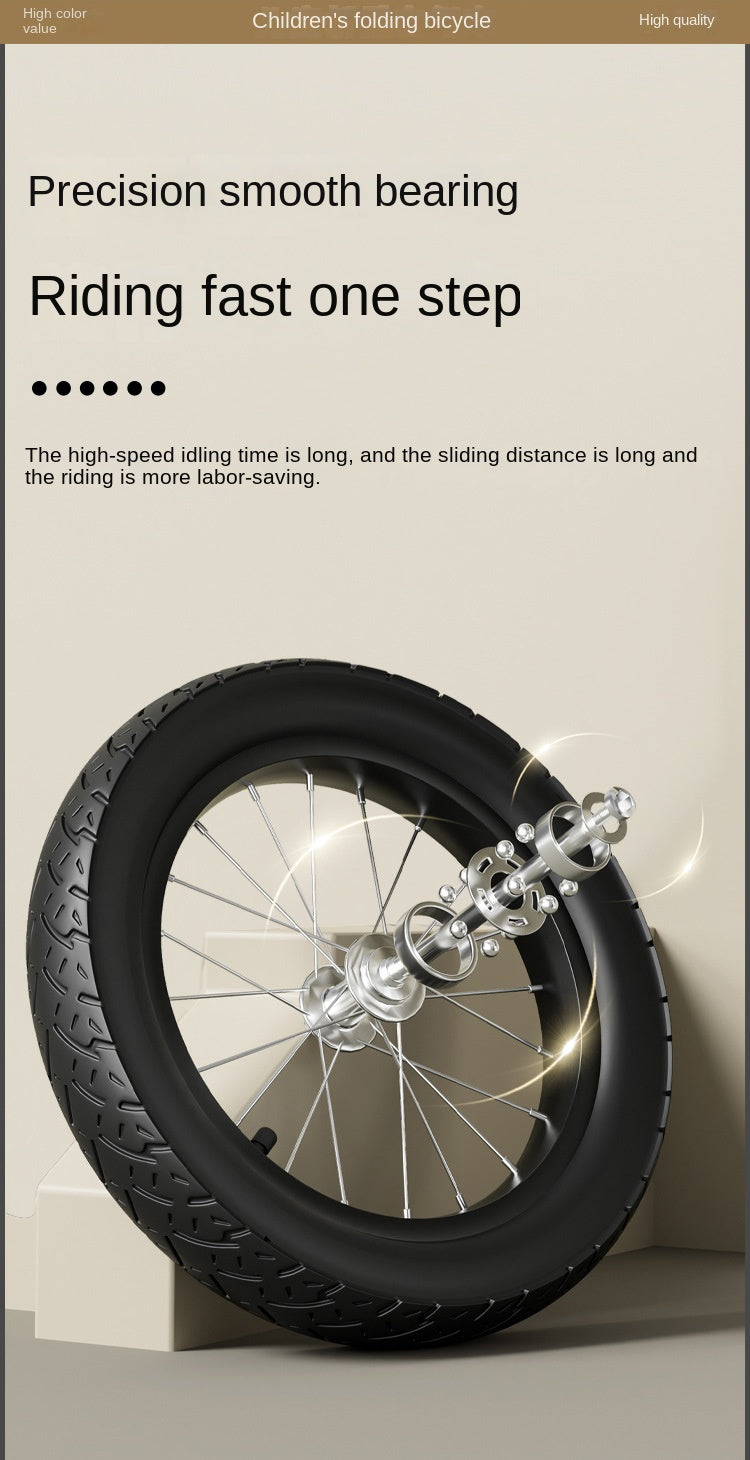 Children's Bicycle for 2-3 5 6 9 Years Old Foldable Baby Car Middle Big Bicycle