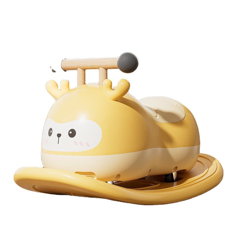 Peanut cart, 1-3 year old baby, children's anti rollover rocking cart, universal wheels, silent walking cart, multi in one sliding bike