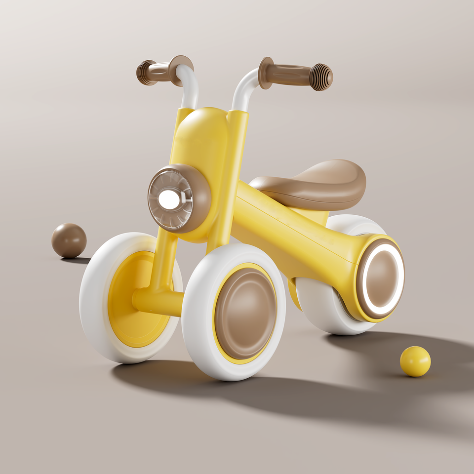 Children's Balance Baby Crown Prince Harley Three Wheel Walking Beginner Baby Sliding Pedestrian Car Anti rollover