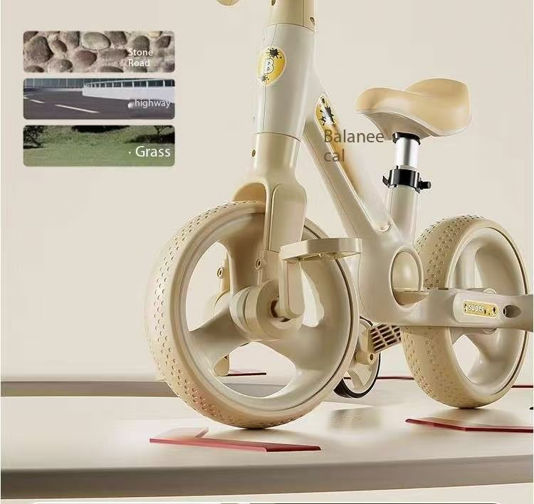 Children's multifunctional balance bike for babies aged 2-3-6, sliding pedal three in one foldable