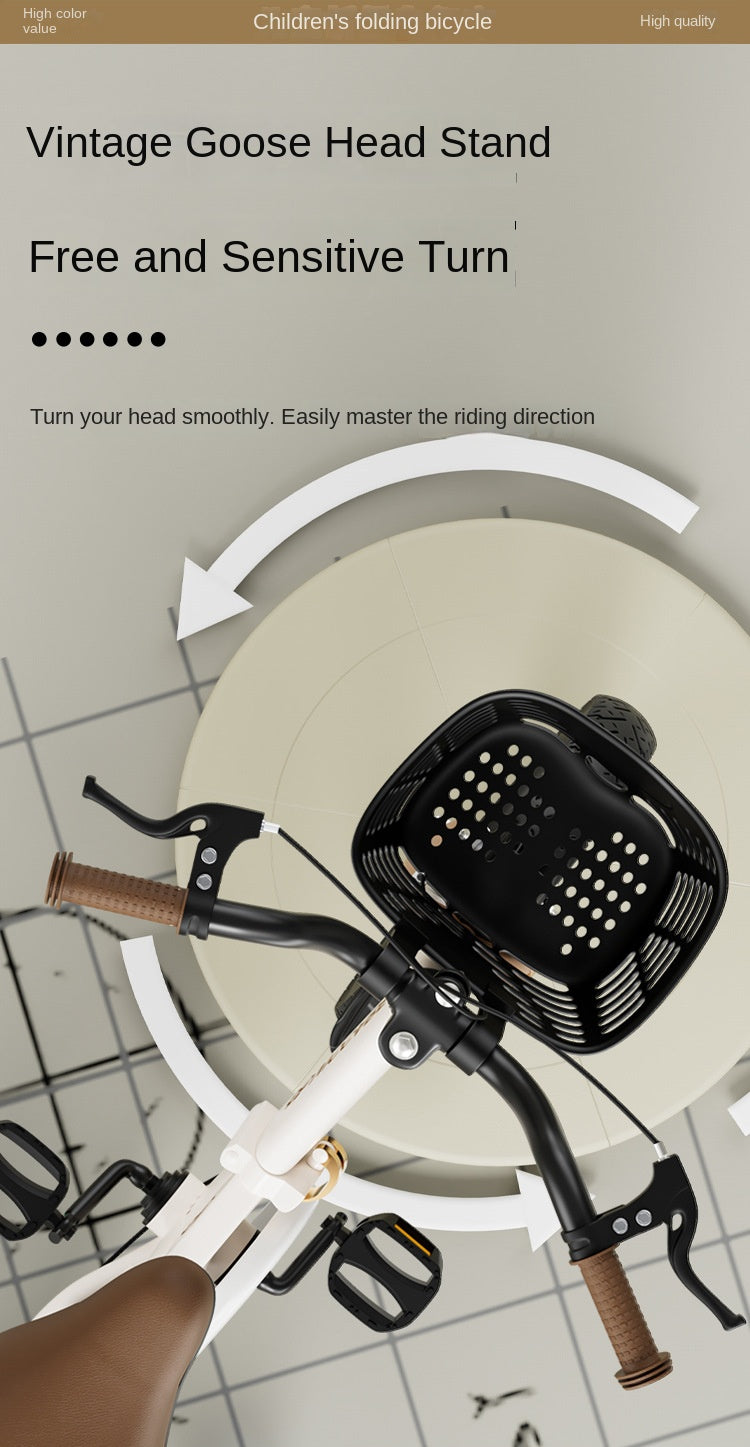 Children's Bicycle for 2-3 5 6 9 Years Old Foldable Baby Car Middle Big Bicycle