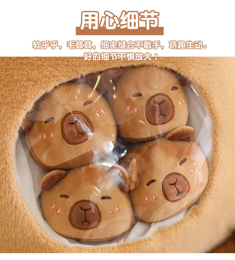Unzip a Whole Squad of Chill! The Capybara Surprise Plush Bag40*45cm