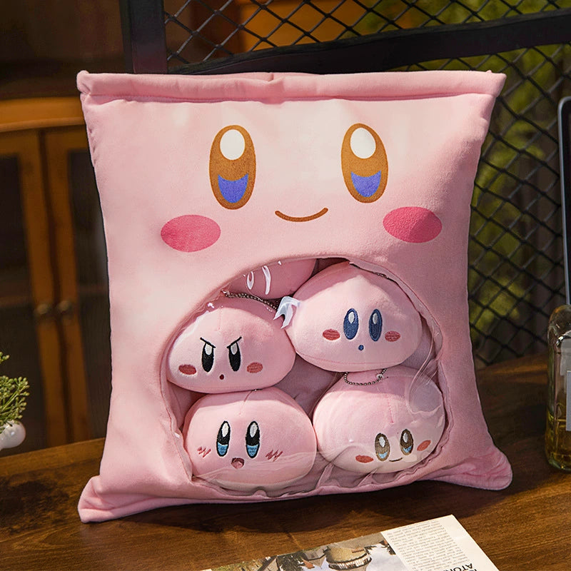Magic Snack Pack Pillow - Unzip to Reveal 3 Plush Toys (Pudding, Cat, Pig) Inside, Surprise Gift