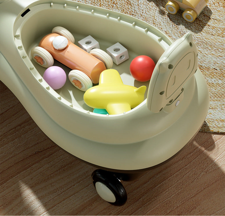 Children's Twister Car 1-Year-Old Baby Stroller Adult-Sized Anti-Tip Wobble Wheel Slide Car