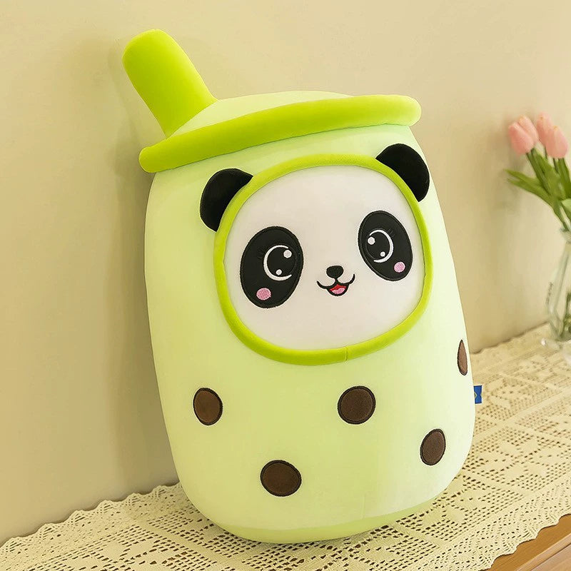 Boba Milk Tea Plushie Cup - Sip & Cuddle Huggable Pillow, Cute Squishy Toy for Girls & Kids