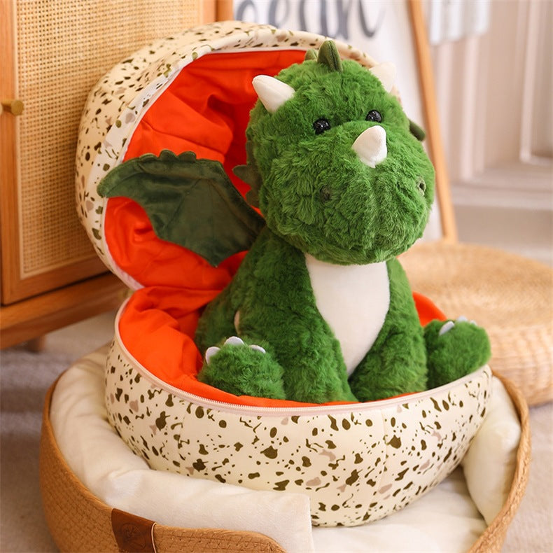 [Dinosaur Egg with Wings] Hatchable Ugly Cute Plush Toy Children's Soothing Sleeping Pillow 20/35cm Dual Size Optional Creative Children's Birthday Gift