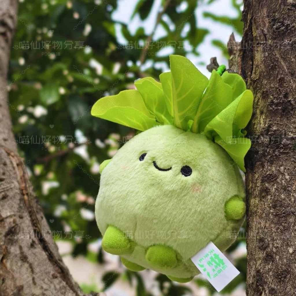 Christmas stocking surprise! Cute kohlrabi plush keychain | Cute radish backpack charm | Customizable holiday gifts