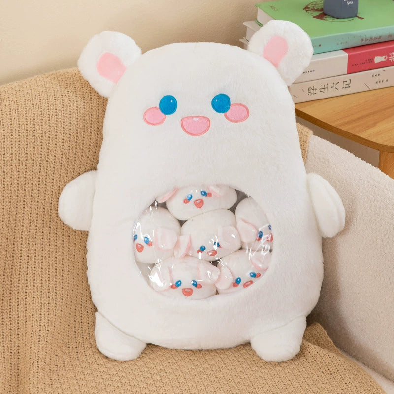 [Great Value] Snacks, pillows, plush toys, stress relief, cute little animal dolls, girls' birthday gifts, girlfriends, best friends, Children's Day gifts, a large bag of dolls