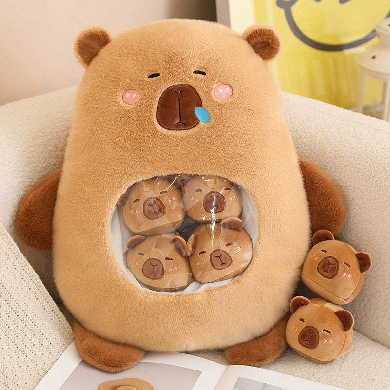 Unzip a Whole Squad of Chill! The Capybara Surprise Plush Bag40*45cm