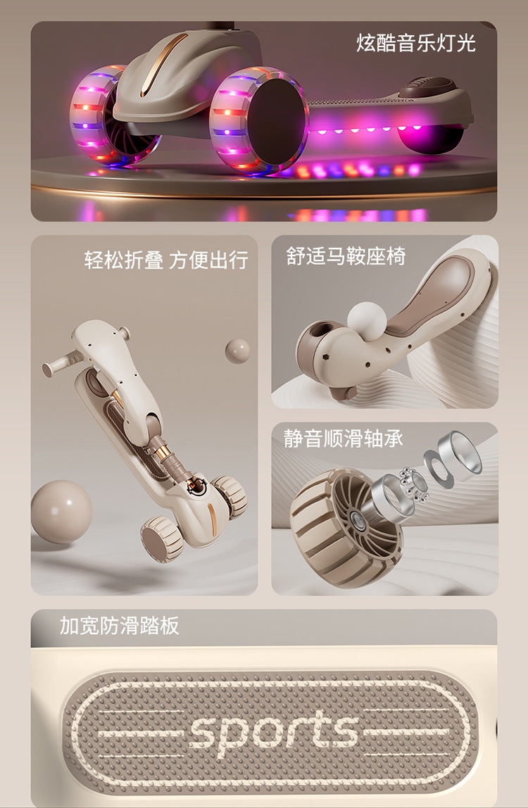 Children's scooter three-in-one 1-3-6 years old boys and girls slide baby can sit and ride the slide car