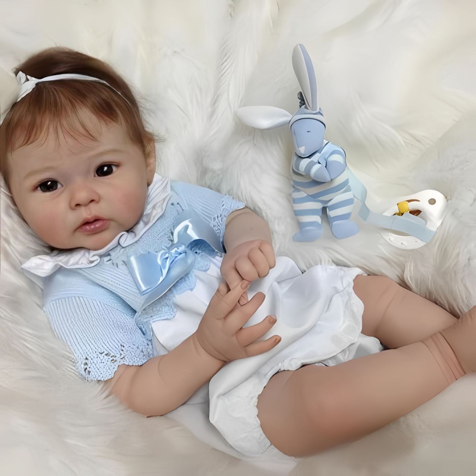 20-inch Raven reborn doll, full-body simulation baby, 50cm vinyl doll, Christmas and New Year gift, simulation doll, girl's birthday gift