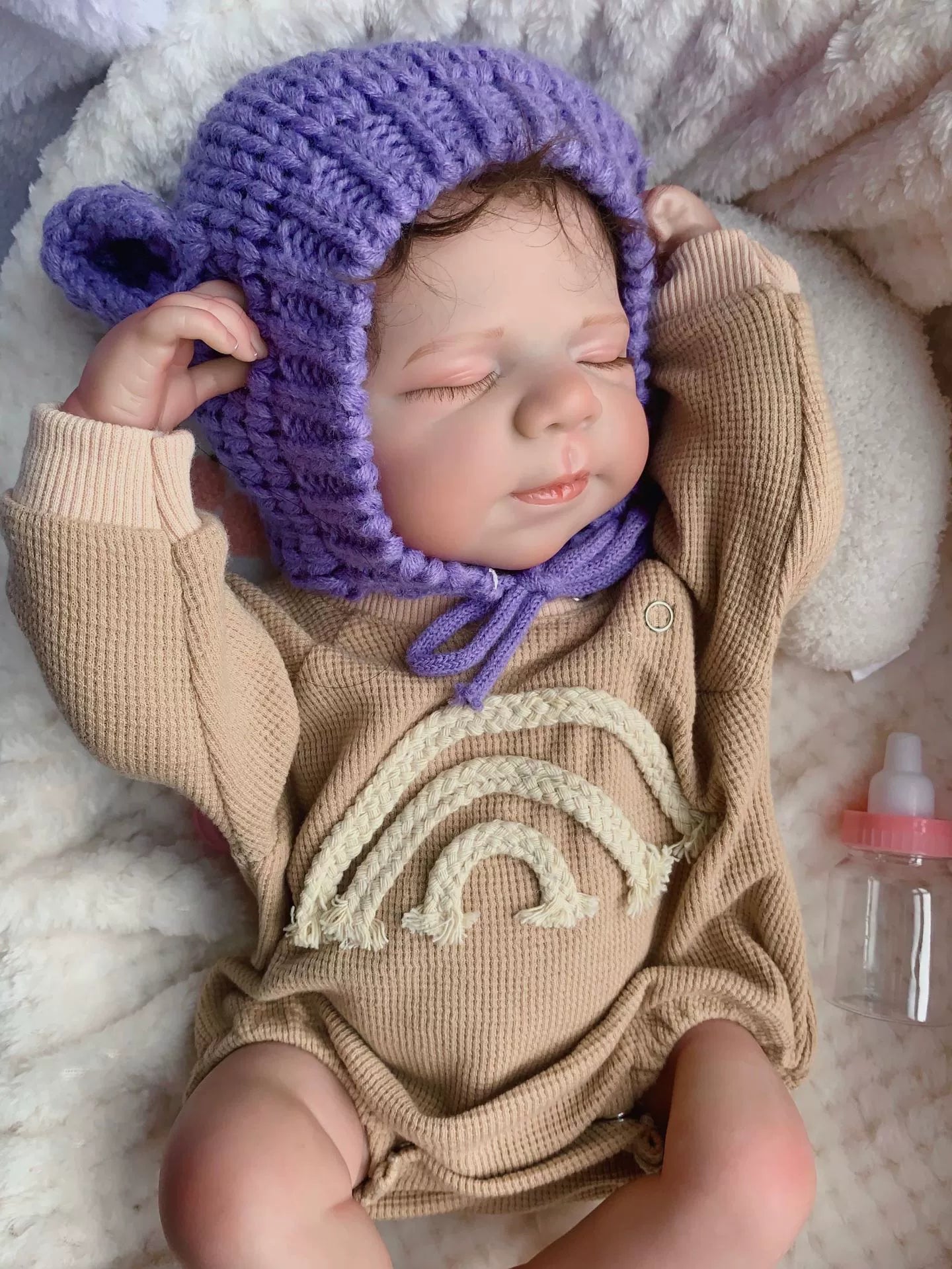 18-inch children's comfort doll, full body soft rubber simulation baby toy, soft vinyl reborn doll