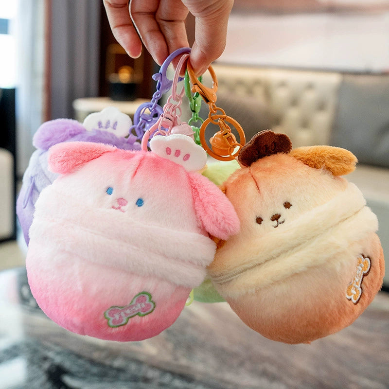 Christmas Surprise Egg Keychain - 10cm Mini Animal in Egg Plush Toy, Easter & Xmas Stocking Stuffer Gift