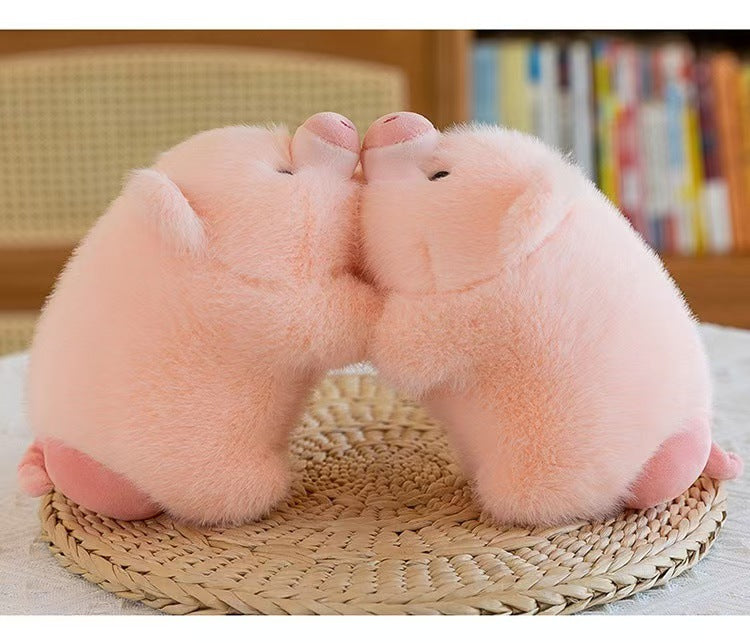 Christmas Gift Idea: Adorable Apple-Stealing Piggy Plush Toy - Cozy Companion for Girls