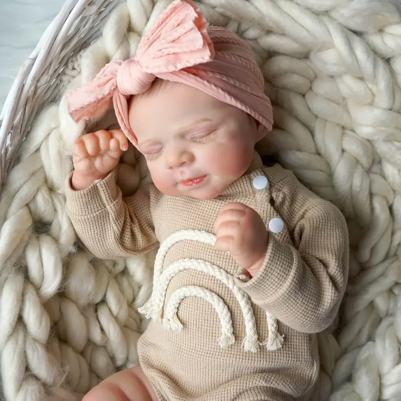 18-inch children's comfort doll, full body soft rubber simulation baby toy, soft vinyl reborn doll