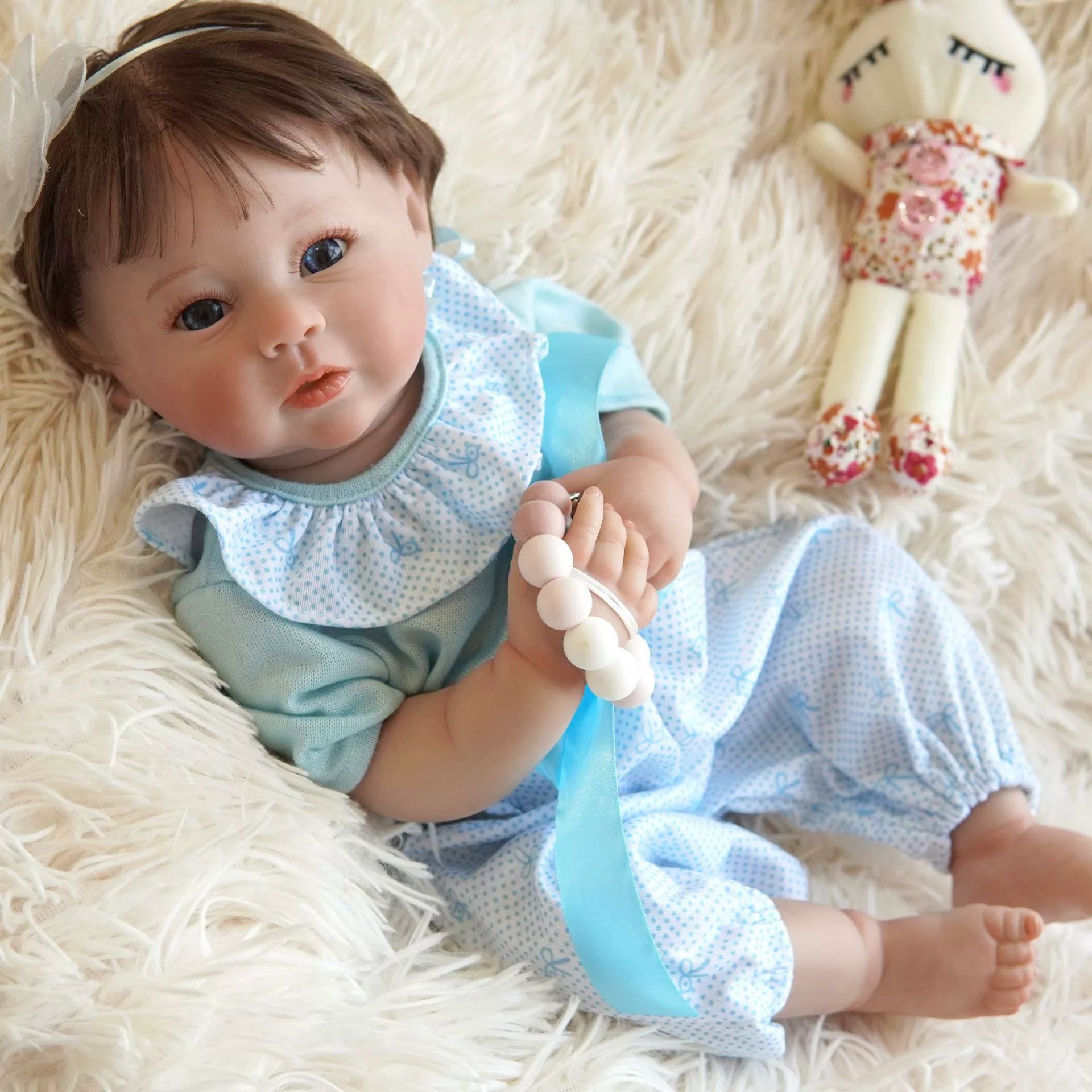 20-inch Raven reborn doll, full-body simulation baby, 50cm vinyl doll, Christmas and New Year gift, simulation doll, girl's birthday gift